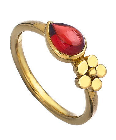 Lauren Sigman Audra Collection Garnet Daisy Ring