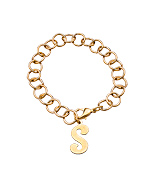 Lisa Stewart Initial Charm Link Bracelet