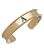 Lisa Stewart Ashford Hammered Personalized Initial Cuff Bracelet