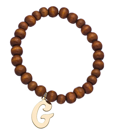 Lisa Stewart Carly Initial Prayer Bead Bracelet