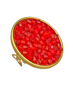 Liz Palacios Ruby Glitz Disc Ring