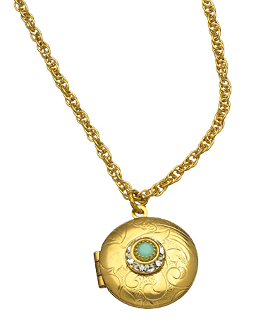 Liz Palacios Crystal Locket Necklace