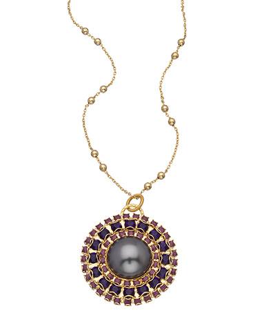 Liz Palacios Tesoro Amethyst Shimmer Necklace