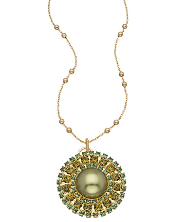 Liz Palacios Tesoro Green Shimmer Necklace