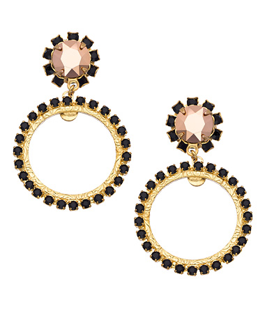Liz Palacios Crystal Hoop Earrings