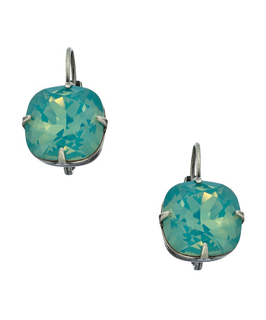 Liz Palacios Silver and Crystal Drop Earrings
