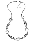 Liz Palacios Silver and Silver Shade Station Necklace