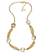 Liz Palacios Gold and Golden Shadow Station Necklace