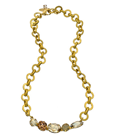 Liz Palacios Gold and Natural Crystal Cluster Necklace