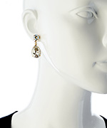 Liz Palacios Crystal Double Drop Earrings