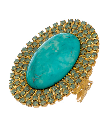 Liz Palacios Turquoise Cabochon Ring
