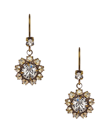 Liz Palacios Crystal Sun Drop Earrings