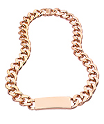 Luv AJ Rose Gold Enamel ID Necklace