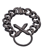 Luv AJ Black Crystal Cross Bracelet