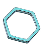 Luv AJ Turquoise Hexagon Knuckle Ring