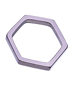 Luv AJ Purple Hexagon Knuckle Ring