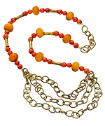 Minu Jewels Coral Carnelian Layered Necklace