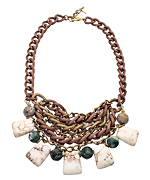 Minu Jewels Ocean Jasper Magnesite Bib Necklace