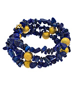 Minu Jewels Lapis Chip Wrap Bracelet