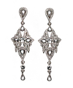 MM Crystal Swarovski Crystal and Silver Chandelier Earrings