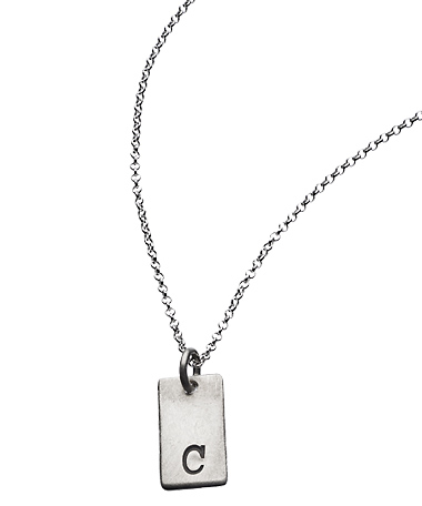 Urban Sweetpea Mod Mommy Initial Tag Necklace