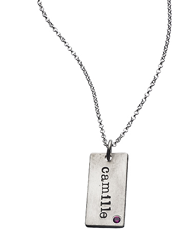 Urban Sweetpea Mod Mommy Birthstone Name Tag Necklace