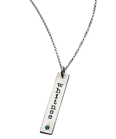 Urban Sweetpea Mod Mommy Birthstone Name Bar Necklace