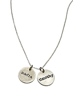 Urban Sweetpea Mod Mommy Double Name Disc Necklace