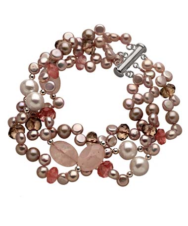 M Pearl Pink Pearl Cluster Bracelet