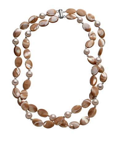 M Pearl Natural Mother of Pearl Coin Necklace