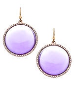 Madison Precious Jewels Silver Sapphire and Amethyst Drop Earrings