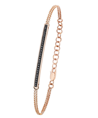 Majolie Black Diamond Bar Bracelet