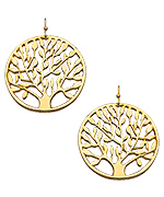 Mali Sabatasso Round Tree of Life Earrings