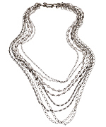 Marie Chavez Silver Plated Multi-Chain Cascade Necklace