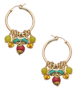 Marie Chavez Multi Stone Hoop Earrings