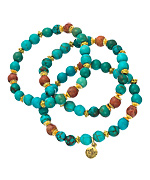 Marie Chavez Turquoise Coral Bracelet Set