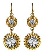 Marie Todd Indra Gold Tone White Drop Earrings