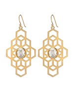 Marie Todd Sienna Gold and Crystal Earrings