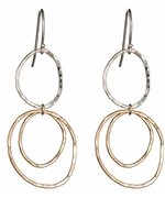 Marjorie Victor Stacked Stones Triple-Drop Earrings