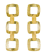 Linked Cut-out Cube Dangle Earrings