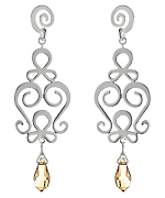 Silver Filigree Drop Earrings