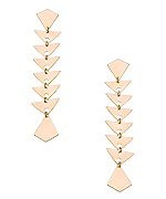 Gold Triangle Drop Earrings