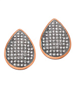 Pave Crystal Rose Gold Teardrop Earrings