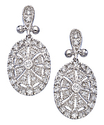 CZ Filigree Drop Earrings