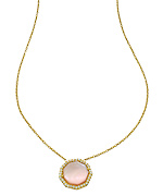 Pink Pearl CZ Pendant Necklace