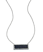 Faux Druzy CZ Rectangle Necklace
