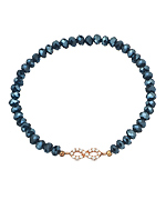 Beaded Hematite and CZ Infinity Stretch Bracelet