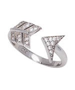 Silver and CZ Arrow Ring