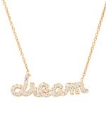 Gold and CZ 'Dream' Pendant Necklace