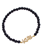 Onyx CZ 'Kiss' Bead Bracelet